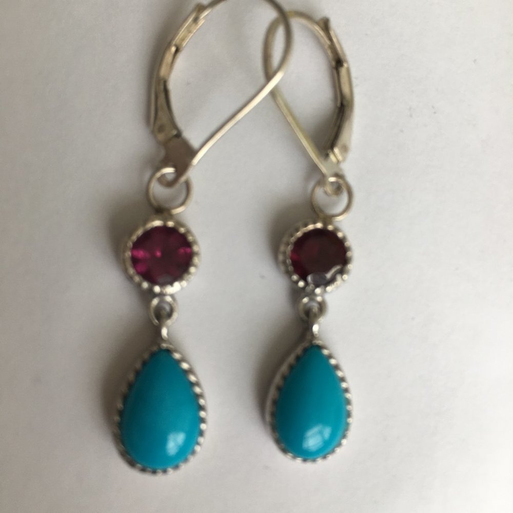 NEW Sterling silver earrings with turquoise